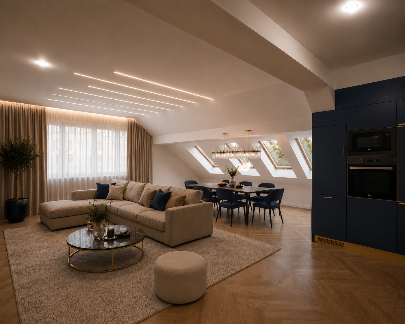 The Atelier — living și dining